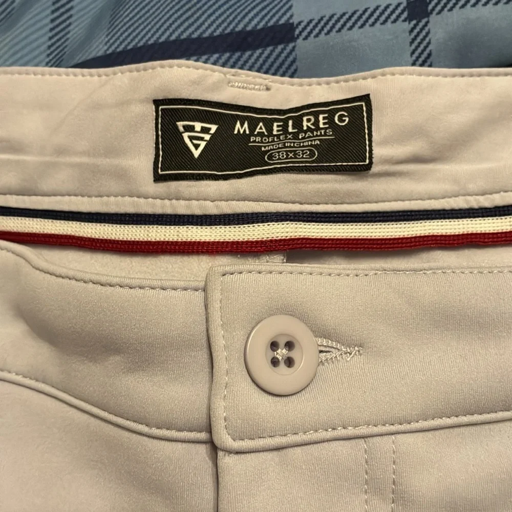 NWT Maelreg Men’s Performance Proflex Gray Pants 38 X 32 wicking sun smart